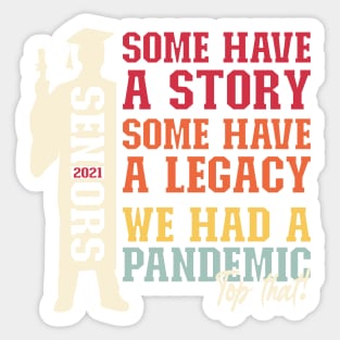 Pandemic Graduation | Vintage Boys Funny Graduation Sticker